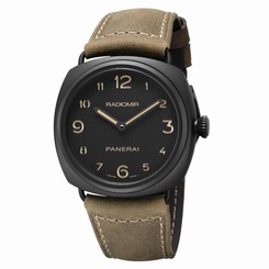 PANERAI MEN'S RADIOMIR 44MM BROWN LEATHER BAND MECHANICAL WATCH PAM00613