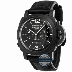 Panerai Luminor 1950 Black Night LE PAM 317 Manual Ceramic Mens Strap Watch