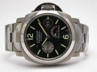 PANERAI LUMINOR MARINA PAM00171 TITANIUM & STEEL POWER RESERVE AUTOMATIC WATCH