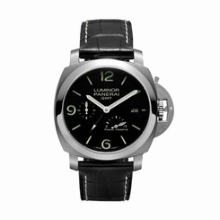 NEW Panerai Luminor 1950 3 GMT Power Reserve Steel Automatic Mens watch PAM00321