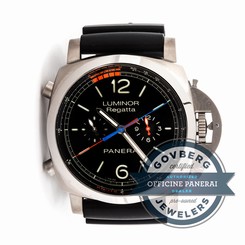 Panerai Luminor 1950 3-Day Chrono Flyback Regatta PAM 526 Steel Strap Watch