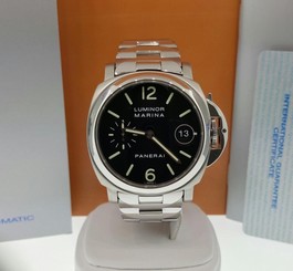 Panerai Luminor PAM50 Stainless Steel 40mm Black Dial Complete Box & papers "F"