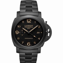 PANERAI MEN'S 44MM BLACK CERAMIC BAND & CASE AUTOMATIC ANALOG WATCH PAM00438