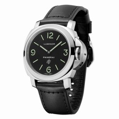 PANERAI MEN'S LUMINOR 44MM LEATHER BAND STEEL CASE MECHANICAL WATCH PAM01000
