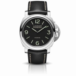 PANERAI MEN'S 45MM BLACK LEATHER BAND STEEL CASE MECHANICAL WATCH PAM00560