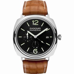 PANERAI MEN'S 47MM BROWN LEATHER BAND STEEL CASE AUTOMATIC WATCH PAM00323