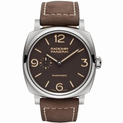 PANERAI MEN'S 45MM BROWN LEATHER BAND TITANIUM CASE AUTOMATIC WATCH PAM00619