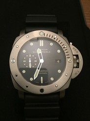 PANERAI 305 1950 47MM SUB TITANIUM Q SERIES ALL 3 BOXES AND PAPERS EXCELLENT!