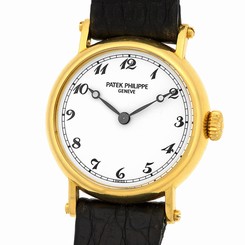 PATEK PHILIPPE 18K Yellow Gold Lady Officer Calatrava 4860 J Warranty Mechanical