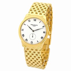  PATEK PHILIPPE 18K Yellow Gold Calatrava # 3919 J Mechanical Box Warranty Papers
