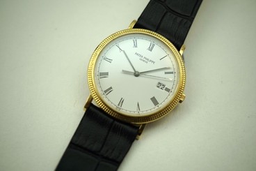 PATEK PHILIPPE 3944 CALATRAVA 18K YELLOW GOLD SWEEP w/DATE C.1990-2000'S NICE!!