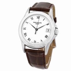 PATEK PHILIPPE 18K White Gold Calatrava Automatic # 5117 G Box Warranty MINTY