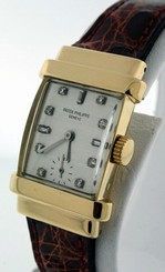 Patek Philippe 1450J Vintage 18k yellow gold RARE "Top Hat" Diamond Dial watch.