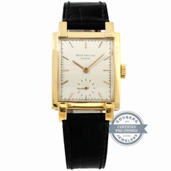 Patek Philippe Vintage Gondolo 2443J Manual Yellow Gold Mens Strap Watch