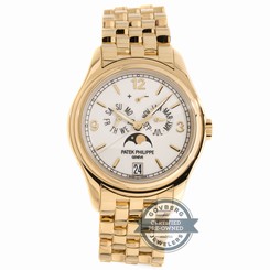 Patek Philippe Annual Calendar 5146/1J Auto 39mm Yellow Gold Mens Bracelet Watch