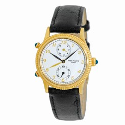 PATEK PHILIPPE 18K Yellow Gold 4864-J Lady Dual Time Travel Time 4864 J MINTY