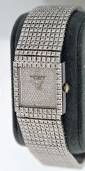 Patek Philippe 3430-12 RARE Vintage 18k White Gold ladies Diamond watch.