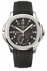 Patek Philippe Aquanaut Travel Dual Time Steel Rubber Men's Watch 5164A-001