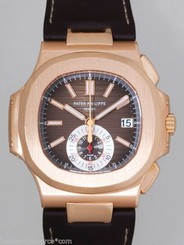 Patek Philippe Nautilus 5980R Mens 18k Gold Brown Dial B&P New Ret: $64,000