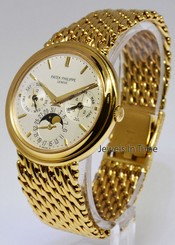 Patek Philippe Perpetual Calendar Bracelet Watch 18k Gold Box/Books 3940/1J