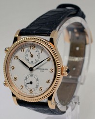 Patek Philippe Ladies Travel Time 18k Rose Gold Watch & Box 4864R
