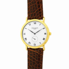 PATEK PHILIPPE Gent's 18K Yellow Gold Calatrava Strapwatch # 3919 J BOX