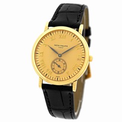 PATEK PHILIPPE 18K Yellow Gold Patek Calatrava 5022 J Officer Warranty Box MINTY