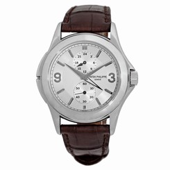 PATEK PHILIPPE 18K White Gold Travel Dual Time 5134 G Mechanical 5134-G Warranty