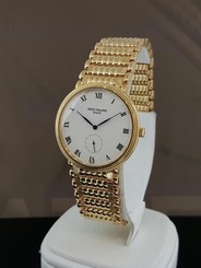 Patek Philippe Calatrava 3919J-8 18k Yellow Gold Cal. 215 18k Bracelet 34mm RARE