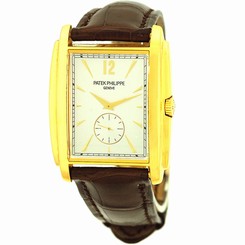PATEK PHILIPPE 18K Yellow Gold Gondolo # 5124 J Box Warranty Papers Deployant