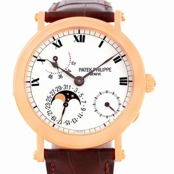 Patek Philippe Power Reserve Moonphase Rose Gold Watch 5054 Papers