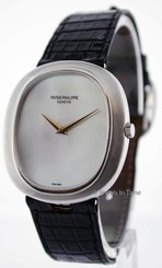Patek Philippe Ellipse 18k White Gold Watch RARE 3589 Mother of Pearl Dial 3589G