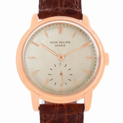 Patek Philippe Calatrava 18k Rose Gold Mechanical Mens Watch 2484