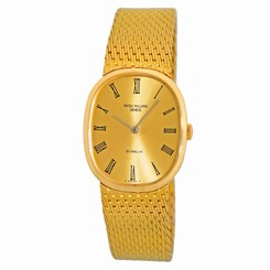 PATEK PHILIPPE Gent 18K Yellow Gold Golden Ellipse Gubelin Dial 3846 J Warranty