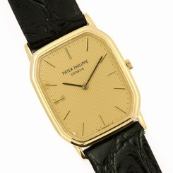 Patek Philippe 18k Solid Gold 3760 Ultra Thin Hexagonal Mens Watch Caliber 177