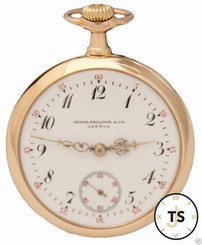 Vintage Patek Philippe 18K Rose Gold 32mm White Dial Circa 1906 Pocket Watch