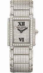 PATEK PHILIPPE Lady's Twenty 4 "24" White Gold Diamond Bracelet 4908-50G-012
