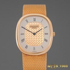 PATEK PHILIPPE GENEVE ELLIPSE 18K YELLOW GOLD QUARTZ REF.3838/5 MEN'S 1980'S