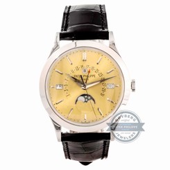 Patek Philippe Grand Complication 5496P-014 Auto Platinum Mens Strap Watch Moon