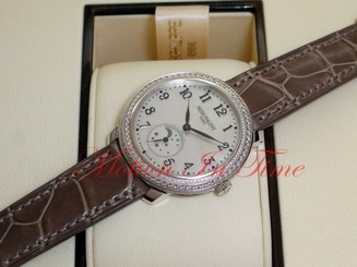 Patek Philippe 4968G-010 Complications Moonphase 18kt White Gold Diamond Bezel