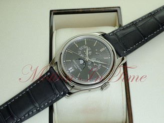 Patek Philippe 5146P-001 Annual Calendar Moonphase Sunburst Ebony Dial 39mm