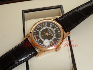 Patek Philippe 6000R-001 Calatrava Rose Gold Brown Dial on Strap 37mm Automatic