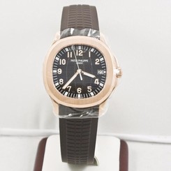 Patek Philippe 40mm Rose Gold Aquanaut Watch Black Face Model 5167R W Box/Papers
