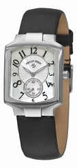 Philip Stein Women's 'Signature Classic Tank' Black Strap Watch