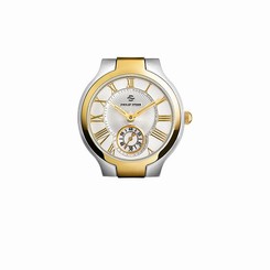 Philip Stein Two Tone Yellow Gold Classic Round Small Women's Watch 41TG-CWG