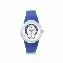 Philip Stein Women's 31-AN-RN Blue/White and Blue Polished Stainless Steel Watch