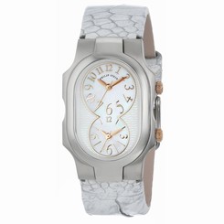 Philip Stein Women's 1-MOPRG-OMW "Signature" Stainless Steel Watch with Leather