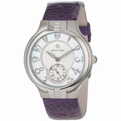 Philip Stein Women's 41SD-FMOP-OLPRM Round Sport Diamond Mother-Of-Pearl Light P