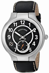 Philip Stein Men's 42-SB-CSTB Round Analog Display Japanese Quartz Black ... New