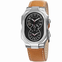 Philip Stein Women's 32mm Brown Calfskin Stainless Steel Case Watch 2BKCSTC